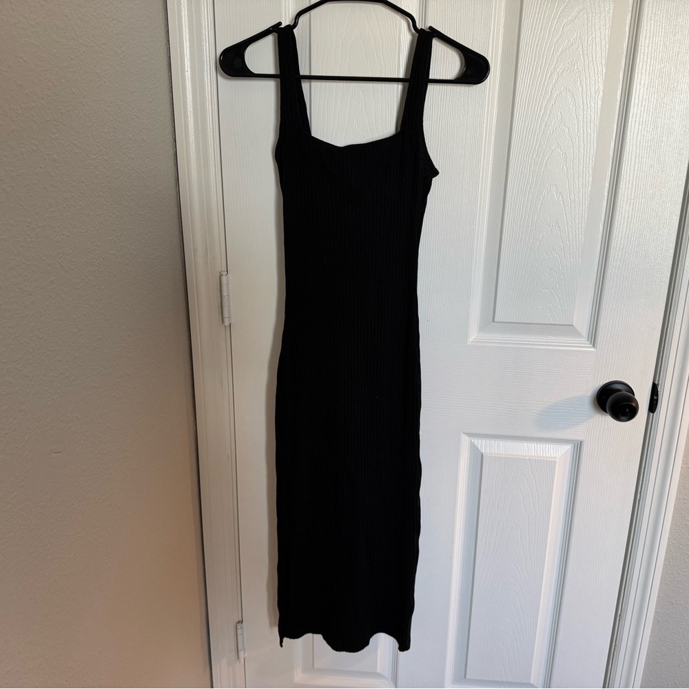Wild Fable Black Ribbed Dress